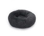 Warm Plush Round Donut Pet Dog Cat Bed Fur Cuddler Soft Doggy Puppy Calming Kennel