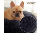 Warm Plush Round Donut Pet Dog Cat Bed Fur Cuddler Soft Doggy Puppy Calming Kennel