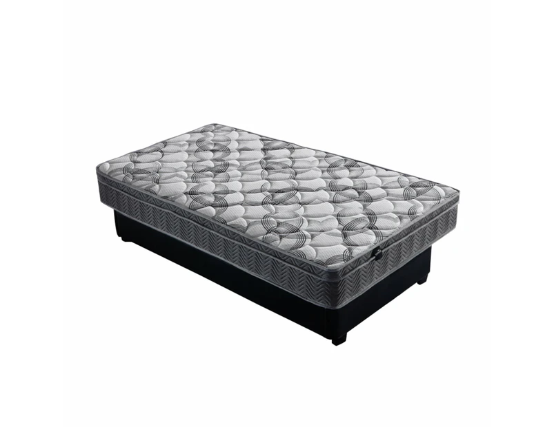 Foret Bed Mattress King Single 5 Zone Euro Top Bedding Foam Medium Firm 25cm