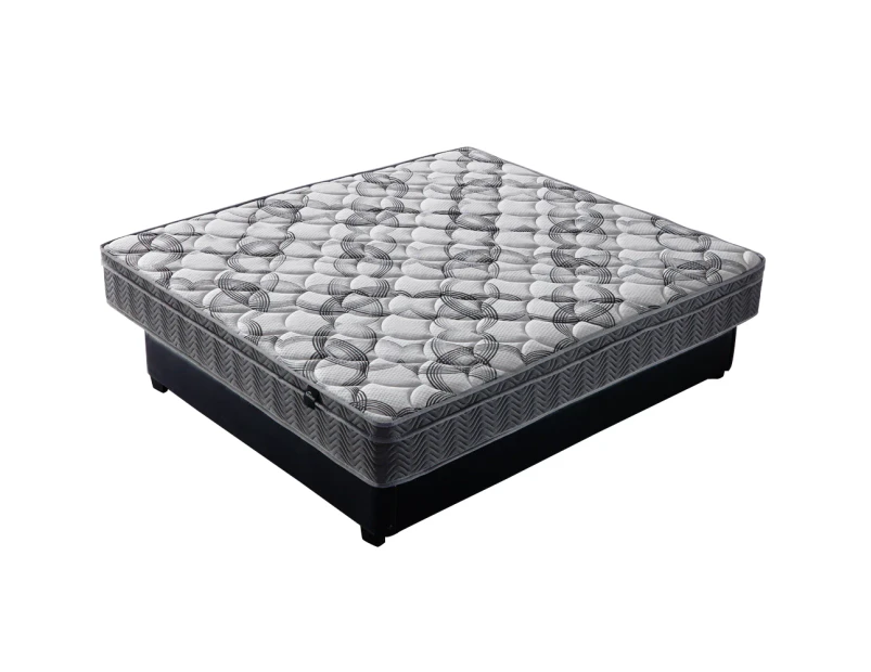 Foret Bed Mattress King 5 Zone Euro Top Bedding Foam Medium Firm 25cm