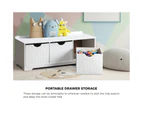 Oikiture Kids Toy Box Chest Storage Blanket Children Clothes Room Organiser White