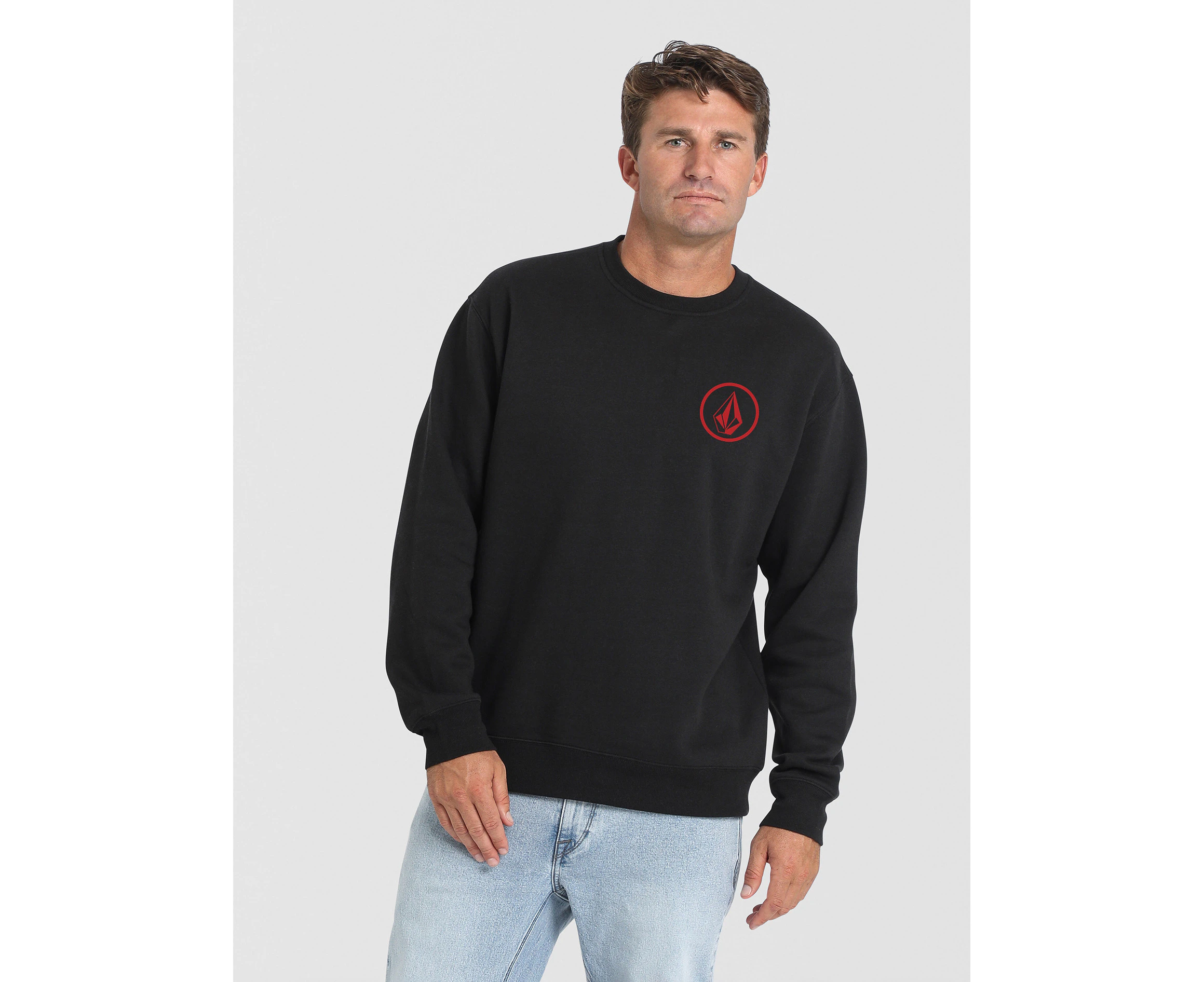 Volcom Men's Mini Circle Crew - Black