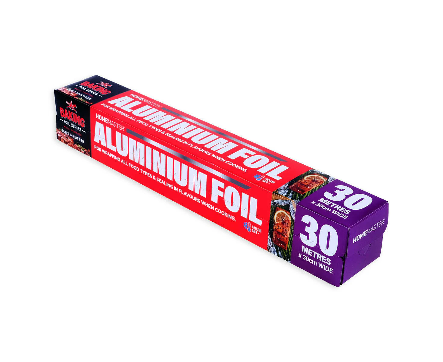 Home Master 4PCE Aluminium Foil Rolls Kitchen Essential 30m x 30cm - Silver