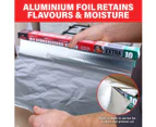 Home Master 4PCE Aluminium Foil Rolls Kitchen Essential 10m x 45cm - Silver