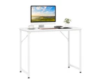 Giantex 100CM Computer Desk Home Office Laptop Table w/Metal Frame Study Writing PC Workstation White