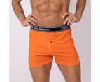 Mens Boxer Shorts 6 Pack Frank and Beans Underwear - Orange