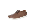 RIVERS - Mens Winter Shoes - Boat - Brown Slip On - Casual Canvas Work Footwear - Becker A - Lace Up - Lightweight - Comfy Formal Office Fashion - Brown