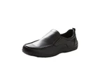 RIVERS - Mens Summer Shoes - Black Loafers - Slip On - Smart Casual Footwear - Wendell - Closed Toe - Comfy Flat Footwear - Classic Office Fashion - Black