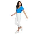 MILLERS - Womens Jeans - White Cropped - Solid Cotton Pants - Casual Fashion - Summer - Elastane - Comfort Trousers - Work Clothes - Office Wear - White