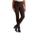 MILLERS - Womens Jeans -  Full Length Faux Jeans Ponte - Brown