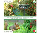 2-Pack Solar Animal Repellent - Ultrasonic Outdoor Pest Repeller Deterrent for Rats, Squirrels, Deer, Raccoons, Skunks, Rabbits, Dogs, Cats