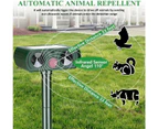 2-Pack Solar Animal Repellent - Ultrasonic Outdoor Pest Repeller Deterrent for Rats, Squirrels, Deer, Raccoons, Skunks, Rabbits, Dogs, Cats