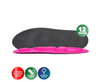 1st Care 12 Pairs Women 3D Insole Joint Padding Arch Support Heel Cushioning - Black