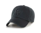 '47 Brand Los Angeles Dodgers Black/Black Unisex CLEAN UP Cap