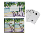 2x Island 14cm Poker Paper 2-Deck Standard Playing Cards Tabletop Game