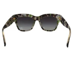 Dolce & Gabbana Black DG4231F Floral Acetate Rectangle Shades Sunglasses