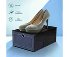 GOMINIMO Stackable Odour Prevention Durable Plastic Shoe Box Black 24 PCS