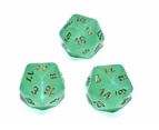 Chessex D20 Dice Borealis Polyhedral Light Green/gold Luminary D20