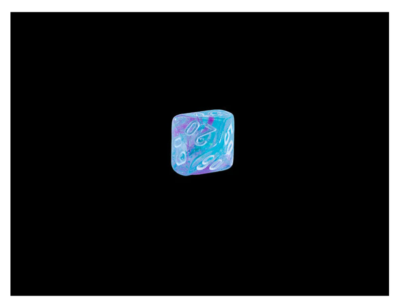 Chessex Tens 10 Dice Nebula Mini Polyhedral Wisteria/white Tens 10