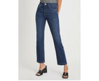 ROCKMANS - Womens Jeans -  Comfort Waist Short Length Jean - Dark Wash