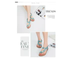 Women's Flats Sandals Bohemian Summer Open Toe Elastic Ankle Strap Sandals-Apricot color