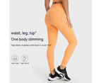 Leggings for Women High Waisted Tummy Control Yoga Pants Workout Running Leggings-Burnt Orange