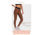 Leggings for Women High Waisted Tummy Control Yoga Pants Workout Running Legging-Cocoa color