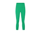 High Waisted Capri Leggings for Women - Soft Slim Yoga Pants with Pockets for Running Workout-Scallion green