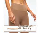 High Waist Yoga Pants, Leggings for Women Tummy Control, Workout Leggings-Golden Wheat Brown