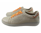 Flex & Go Abra Womens Comfort Leather Casual Shoes Made In Portugal - Taupe