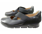 Flex & Go Amorette Womens Comfortable Leather Shoes Made In Portugal - Black