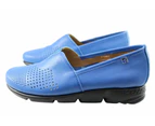 Flex & Go Ambrozia Womens Comfortable Leather Shoes Made In Portugal - Royal