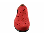 Flex & Go Aberdeen Womens Comfortable Leather Shoes Made In Portugal - Red
