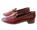 Orcade Pinza Womens Leather Low Heel Shoes Made In Brazil - Bordeaux
