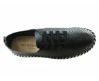 Bottero Hollie Womens Comfortable Leather Casual Shoes Made In Brazil - Black