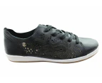 Bottero Josie Womens Comfortable Leather Casual Shoes Made In Brazil - Black