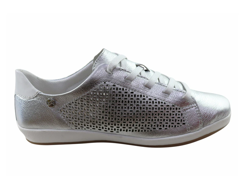 Bottero Riviera Womens Comfortable Leather Casual Shoes Made In Brazil - Silver