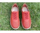 Bottero Hollie Womens Comfortable Leather Casual Shoes Made In Brazil - Mandarine