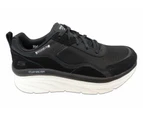 Skechers Womens Relaxed Fit D Lux Walker Lovely Touch Shoes - Black White