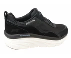 Skechers Womens Relaxed Fit D Lux Walker Lovely Touch Shoes - Black White