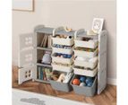 Bopeep Drawer Storage Cabinet Classified Toy Storage Rack Multi-layer 9 Cells - White