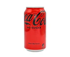 36 Pack, Coca Cola 375ml Coke No Sugar 36pk