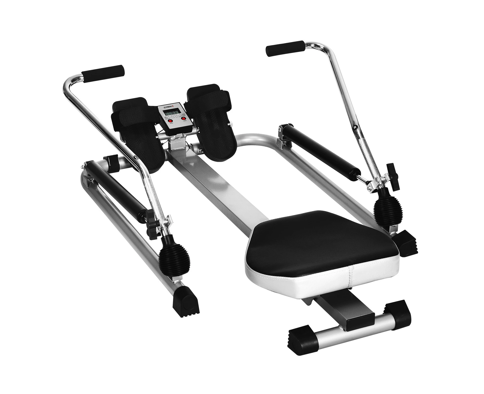 Costway Rowing Machine Rower Exercise Adjustable Hydraulic Resistance & Full Arm Extensions w/LCD monitor Home Fitness Gym Cardio