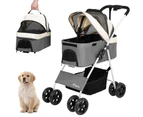 Advwin Large Dog Stroller 3in1 Pram Pet Carrier Trailer Strollers  One-Step Foldable