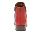 Womens Footwear Wide Steps Lido Red Glove Boot