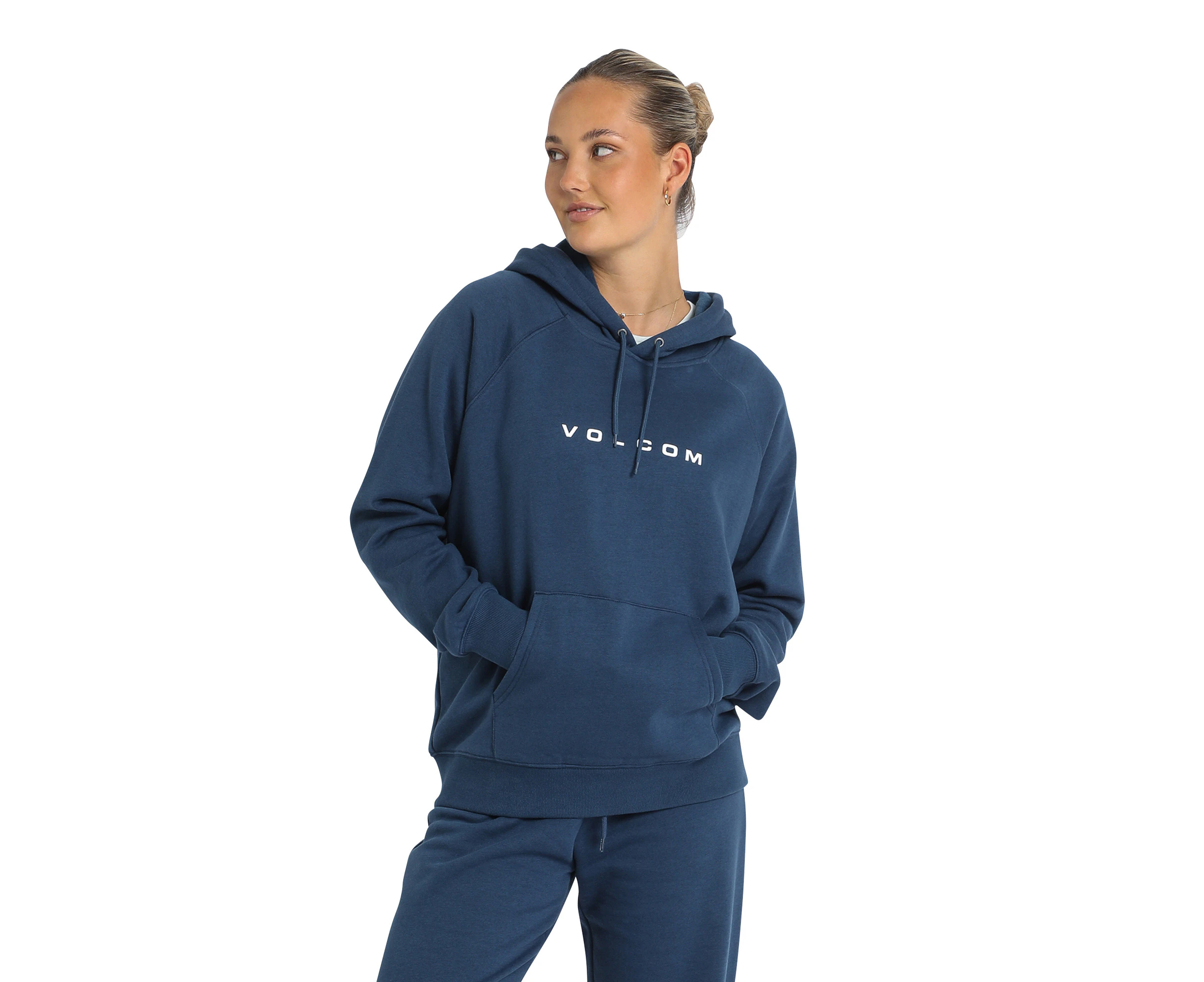 Volcom Women's Get More Hoodie Pullover - Vintage Navy