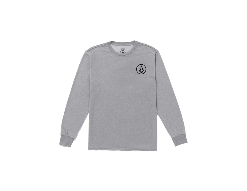 Volcom Men's Mini Circle Long Sleeve Tee - Heather Grey