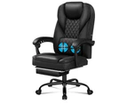 ALFORDSON Massage Office Chair Executive Recliner Gaming Computer Leather Seat Black