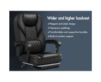 ALFORDSON Massage Office Chair Executive Recliner Gaming Computer Leather Seat Black