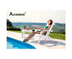 ALFORDSON Wooden Side Desk Outdoor Coffee Table White